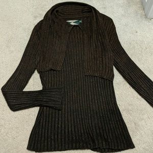 Long sleeve ribbed sweater